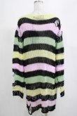 画像3: KILL STAR / Liqorice Knit Sweater L 黒×ピンク×ミント×イエロー H-25-03-10-080-SL-TO-KB-OS (3)