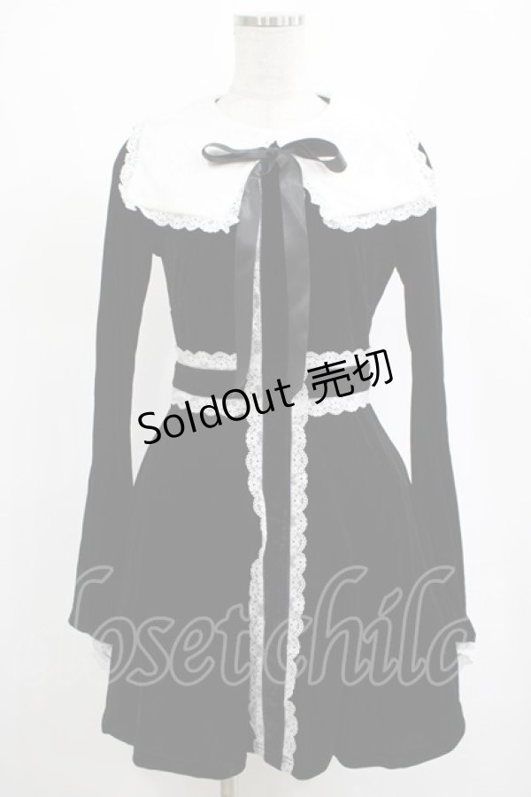 画像1: KILL STAR / Infinity Coven Long Sleeve Dress XS 黒×白 H-25-03-10-002-SL-OP-KB-ZH (1)