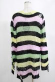 画像3: KILL STAR / Liqorice Knit Sweater M 黒×ピンク×ミント×イエロー H-25-03-10-015-SL-TO-KB-ZY (3)