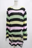 画像1: KILL STAR / Liqorice Knit Sweater M 黒×ピンク×ミント×イエロー H-25-03-10-020-SL-TO-KB-ZH (1)