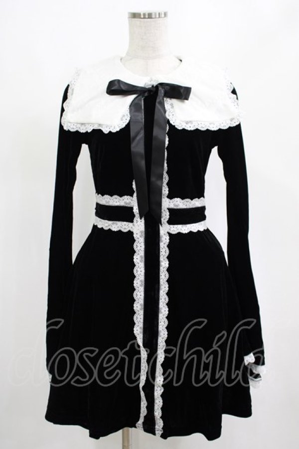 画像1: KILL STAR / Infinity Coven Long Sleeve Dress XS 黒×白 H-25-03-10-003-SL-OP-KB-ZH (1)