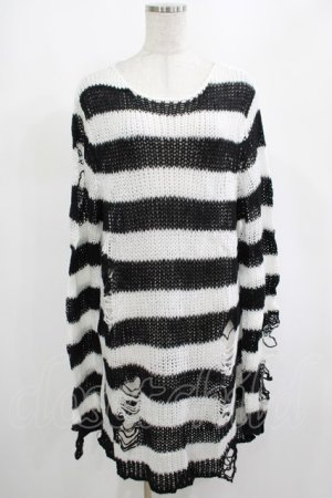 画像: KILL STAR / Pugsley Knit Sweater M 黒×白 H-25-03-10-024-SL-TO-KB-ZI