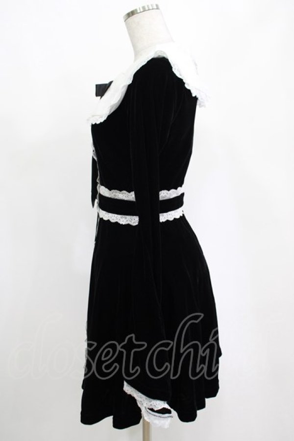 画像2: KILL STAR / Infinity Coven Long Sleeve Dress XS 黒×白 H-25-03-10-003-SL-OP-KB-ZH (2)