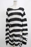 画像1: KILL STAR / Pugsley Knit Sweater M 黒×白 H-25-03-10-033-SL-TO-KB-ZT238 (1)
