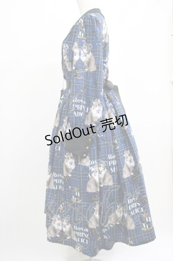 画像2: Royal Princess Alice / PUNK CATワンピース Lサイズ 青チェック H-25-03-11-003-LO-OP-NS-ZH (2)