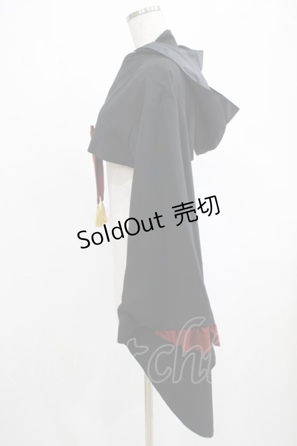 画像2: metamorphose / フード付き着物袖ボレロ Free ブラック H-25-03-11-027-ME-JA-NS-ZH (2)