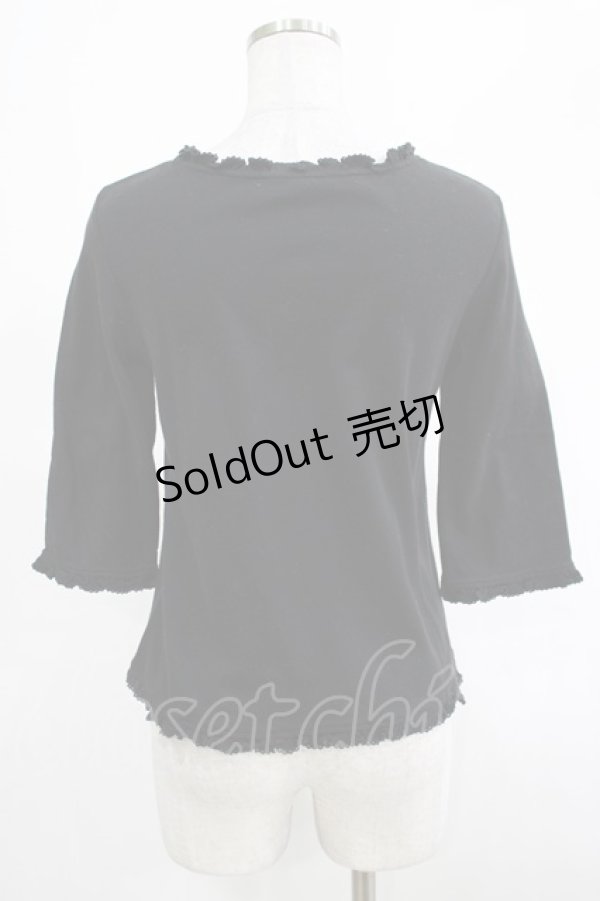 画像3: PINK HOUSE / ドットチュールフリルトップス Free ブラック H-25-03-11-036-LO-TO-NS-ZH (3)
