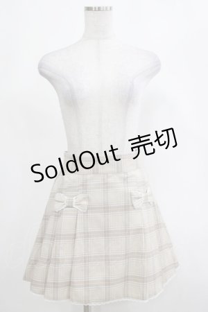 画像: Honey Cinnamon / サイドプリーツリボンスカパン Free ベージュ H-25-03-11-046-LO-SK-NS-ZH