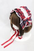 画像1: axes femme kawaii / タータンチェックヘッドドレス  レッド H-25-03-11-1006-AX-AC-NS-ZH (1)
