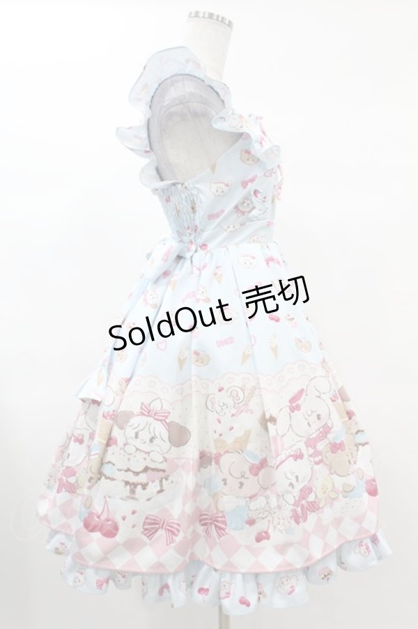 画像3: axes femme kawaii / ダイナーカフェジャンパースカート M サックス H-25-03-11-1032-AX-OP-NS-ZH (3)
