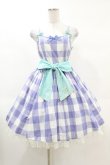 画像1: Angelic Pretty / レディなギンガムジャンパースカート Free ラベンダー H-25-03-11-1033-AP-OP-NS-ZH (1)