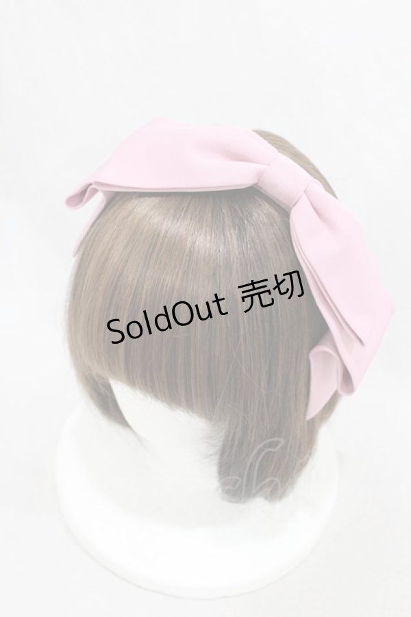 画像1: axes femme kawaii / 斜めリボンカチューシャ  ピンク H-25-03-11-1007-AX-AC-NS-ZH (1)