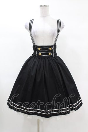 画像: metamorphose / 肩ひも付セーラーバッスルスカート Free ブラック H-25-03-11-1037-ME-SK-NS-ZH