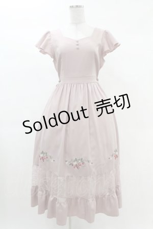 画像: axes femme POETIQUE / ストロベリー刺繍ワンピース M ピンク H-25-03-11-1042-AX-OP-NS-ZH