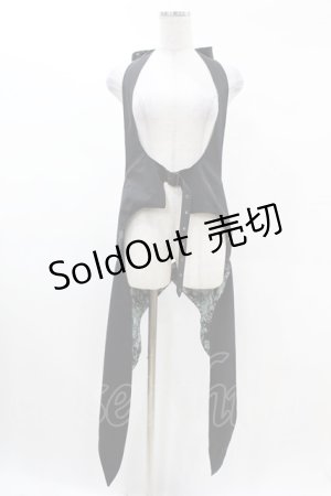 画像: KASEI / 燕尾ジレ LL ブラック H-25-03-11-1048-0-TO-NS-ZH