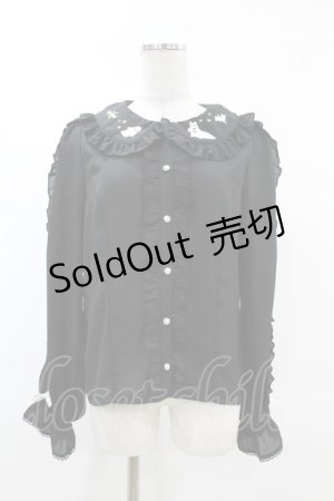 画像: axes femme kawaii / ハロウィンナイト刺繍ブラウス M ブラック H-25-03-11-1051-AX-BL-NS-ZH