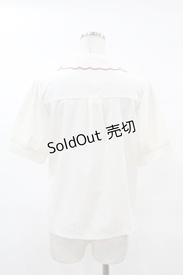 画像2: axes femme POETIQUE / ストロベリー刺繍ブラウス M アイボリー H-25-03-11-1053-AX-BL-NS-ZH (2)