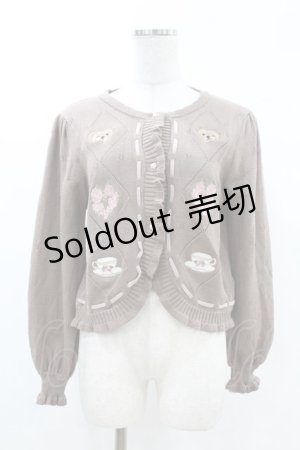 画像: axes femme kawaii / RosyBearニットカーデ M ブラウン H-25-03-11-1059-AX-TO-NS-ZH