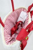 画像3: axes femme kawaii / いちごあみぐるみ付カゴバッグ  ワイン H-25-03-11-1012-AX-BG-NS-ZH (3)