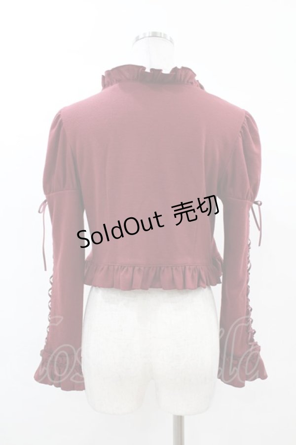 画像2: Mary Magdalene / フリルニットマトンボレロ Free ボルドー H-25-03-11-1017-CL-TO-NS-ZH (2)