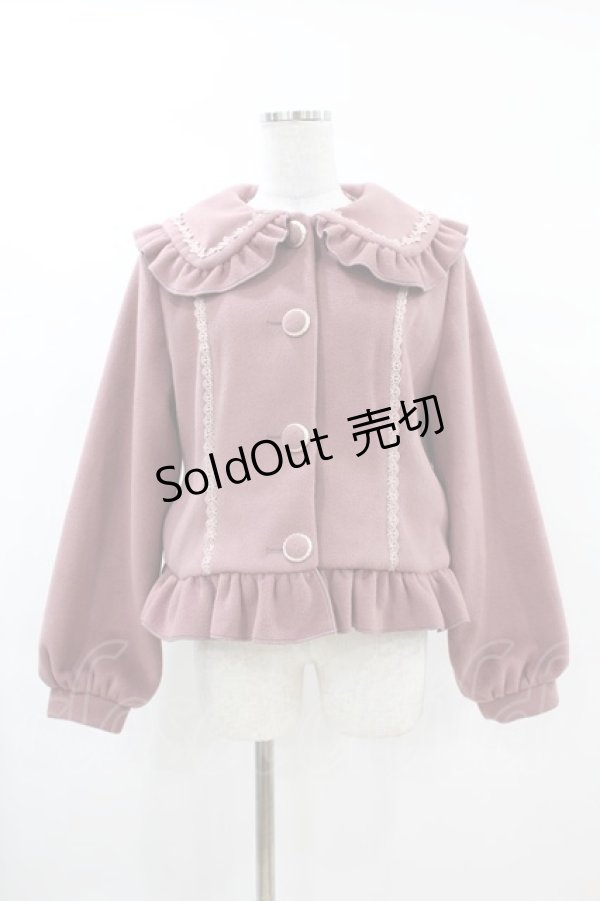 画像1: axes femme kawaii / バックフリルショートコート M ピンク H-25-03-11-1018-AX-CO-NS-ZT-C045 (1)