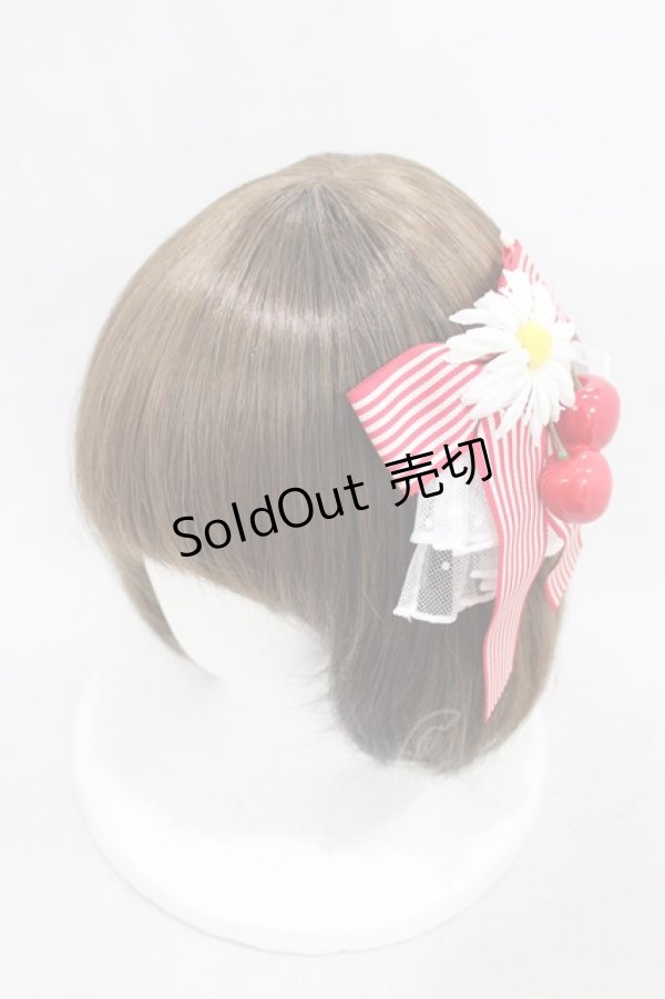 画像1: metamorphose / Cherryリボンクリップ  レッド H-25-03-11-1003-ME-AC-NS-ZH (1)