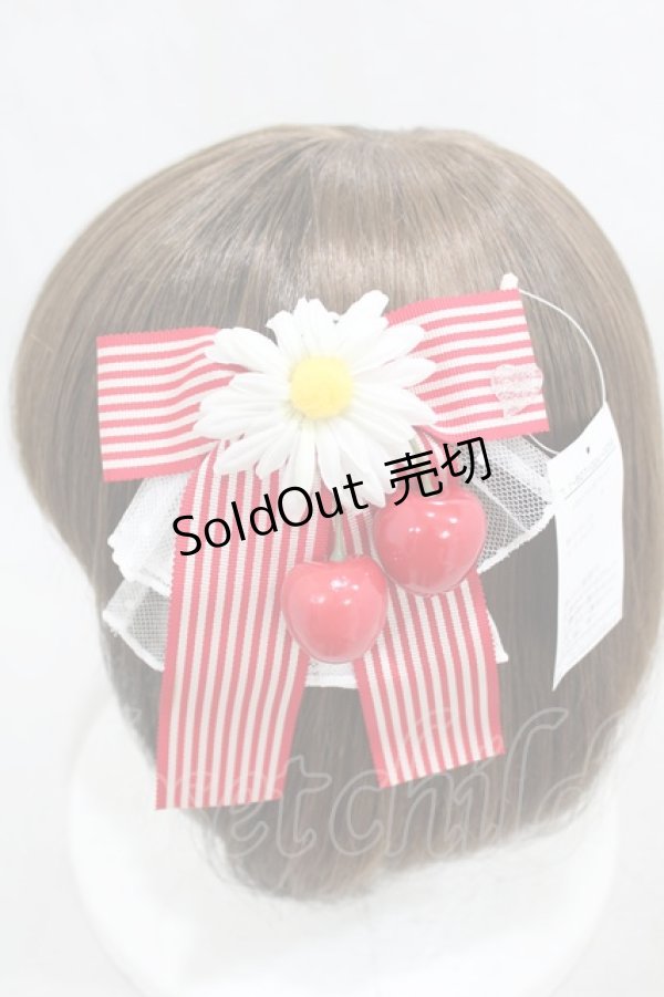 画像2: metamorphose / Cherryリボンクリップ  レッド H-25-03-11-1003-ME-AC-NS-ZH (2)