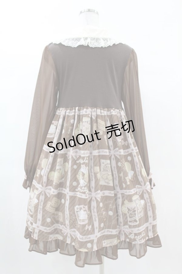 画像2: Angelic Pretty / Cream Cookie Collectionカットワンピース Free ブラウン H-25-03-11-1023-AP-OP-NS-ZH (2)