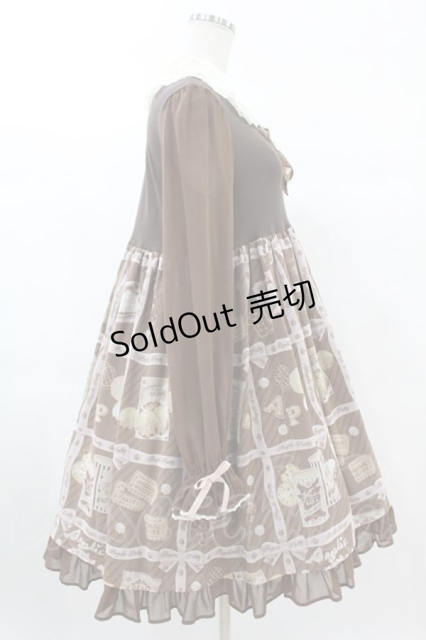 画像3: Angelic Pretty / Cream Cookie Collectionカットワンピース Free ブラウン H-25-03-11-1023-AP-OP-NS-ZH (3)
