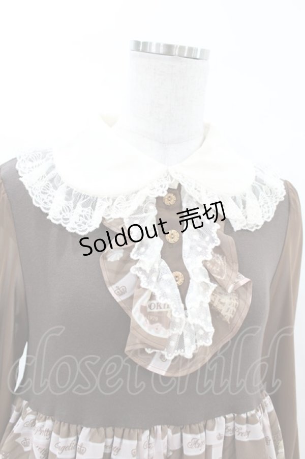 画像4: Angelic Pretty / Cream Cookie Collectionカットワンピース Free ブラウン H-25-03-11-1023-AP-OP-NS-ZH (4)