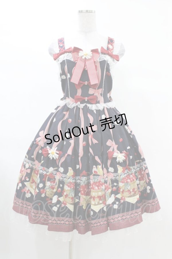 画像1: metamorphose / ことりとBerryバッスルジャンパースカート Free ネイビー H-25-03-11-1028-ME-OP-NS-ZH (1)