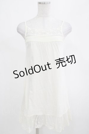 画像: PINK HOUSE / 裾チュールキャミソール Free オフ H-25-03-11-050-LO-TO-NS-ZH