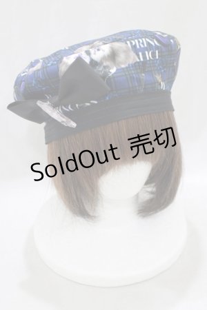 画像: Royal Princess Alice / PUNK CATベレー帽  青チェック H-25-03-11-077-LO-AC-NS-ZH