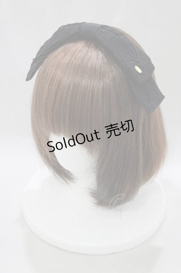 画像1: Angelic Pretty / アンティークRibbonカチューシャ  ブラック H-25-03-11-078-AP-AC-NS-ZH (1)