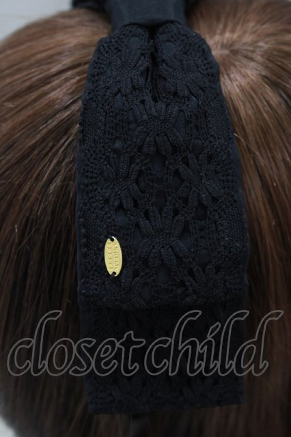 画像2: Angelic Pretty / アンティークRibbonカチューシャ  ブラック H-25-03-11-078-AP-AC-NS-ZH (2)
