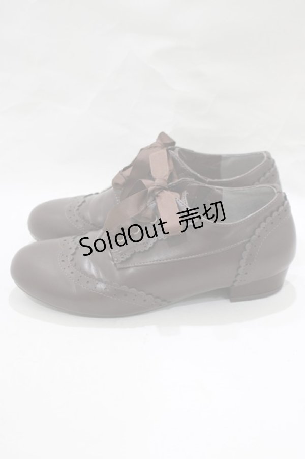 画像2: m petit by misako / NINA’ｓコラボシューズ L ブラウン H-25-03-11-082-LO-SH-NS-ZH (2)