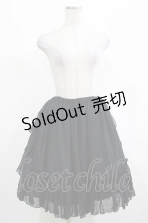 画像: Victorian maiden / フリルシフォンアンダースカート Free ブラック H-25-03-11-018-CL-SK-NS-ZH