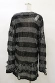 画像2: KILL STAR / Abyss Knit Sweater S 黒×シルバーグレー H-25-03-12-044-SL-TO-KB-ZH (2)
