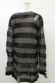 画像2: KILL STAR / Abyss Knit Sweater S 黒×シルバーグレー H-25-03-12-045-SL-TO-KB-ZI (2)