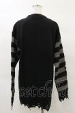画像2: KILL STAR / Libi Sweater S 黒×シルバーグレー H-25-03-12-046-SL-TO-KB-ZH (2)