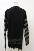 画像2: KILL STAR / Libi Sweater S 黒×シルバーグレー H-25-03-12-047-SL-TO-KB-ZI (2)