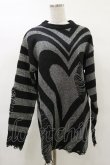画像1: KILL STAR / Libi Sweater S 黒×シルバーグレー H-25-03-12-048-SL-TO-KB-ZI (1)
