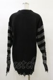 画像2: KILL STAR / Libi Sweater S 黒×シルバーグレー H-25-03-12-048-SL-TO-KB-ZI (2)