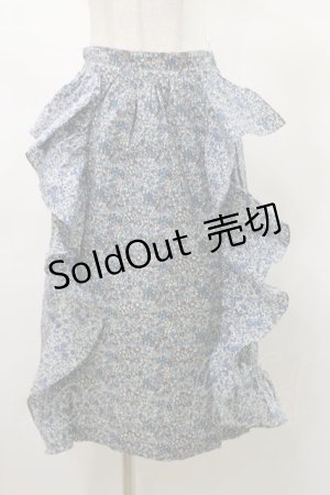 画像: Jane Marple Dans Le Salon / Liberty flowerフラッフィースカート M ブルー H-25-03-12-058-JM-SK-KB-ZH
