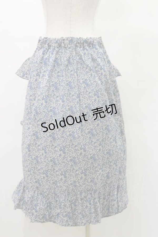 画像2: Jane Marple Dans Le Salon / Liberty flowerフラッフィースカート M ブルー H-25-03-12-058-JM-SK-KB-ZH (2)