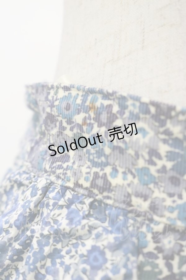 画像3: Jane Marple Dans Le Salon / Liberty flowerフラッフィースカート M ブルー H-25-03-12-058-JM-SK-KB-ZH (3)