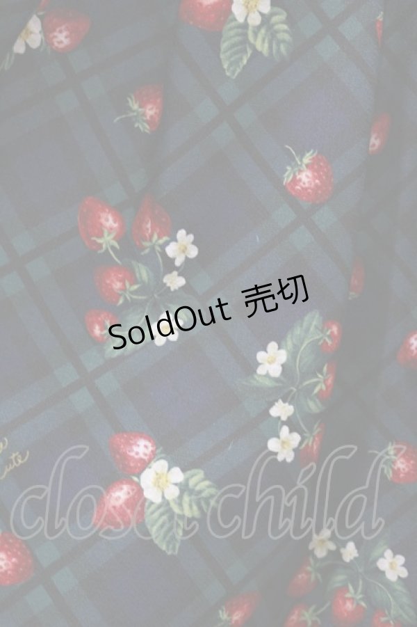 画像4: Emily Temple cute / Strawberry Tartanノースリーブワンピース  ネイビー H-25-03-12-065-ET-OP-KB-ZH (4)