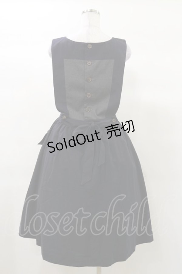 画像2: Jane Marple / Vintage Poplin Bicolorジャンパースカート M ネイビー H-25-03-12-069-JM-OP-KB-ZH (2)