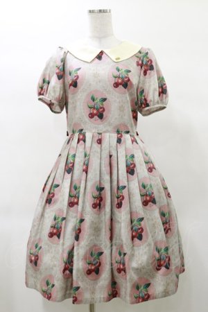 画像: Leur Getter / Cherry Lace袖付ワンピース M ピンク H-25-03-12-072-LU-OP-KB-ZH