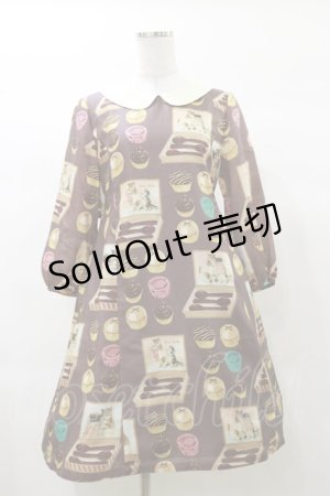 画像: Leur Getter / Chaton Chocolat袖付ワンピース M ブラウン H-25-03-12-074-LU-OP-KB-ZH
